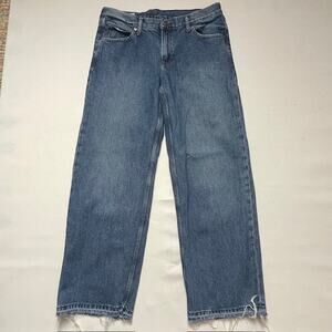 Gap Low Vintage Sport Flare Jeans 29x29 Frayed Hem Light Wash Denim Women